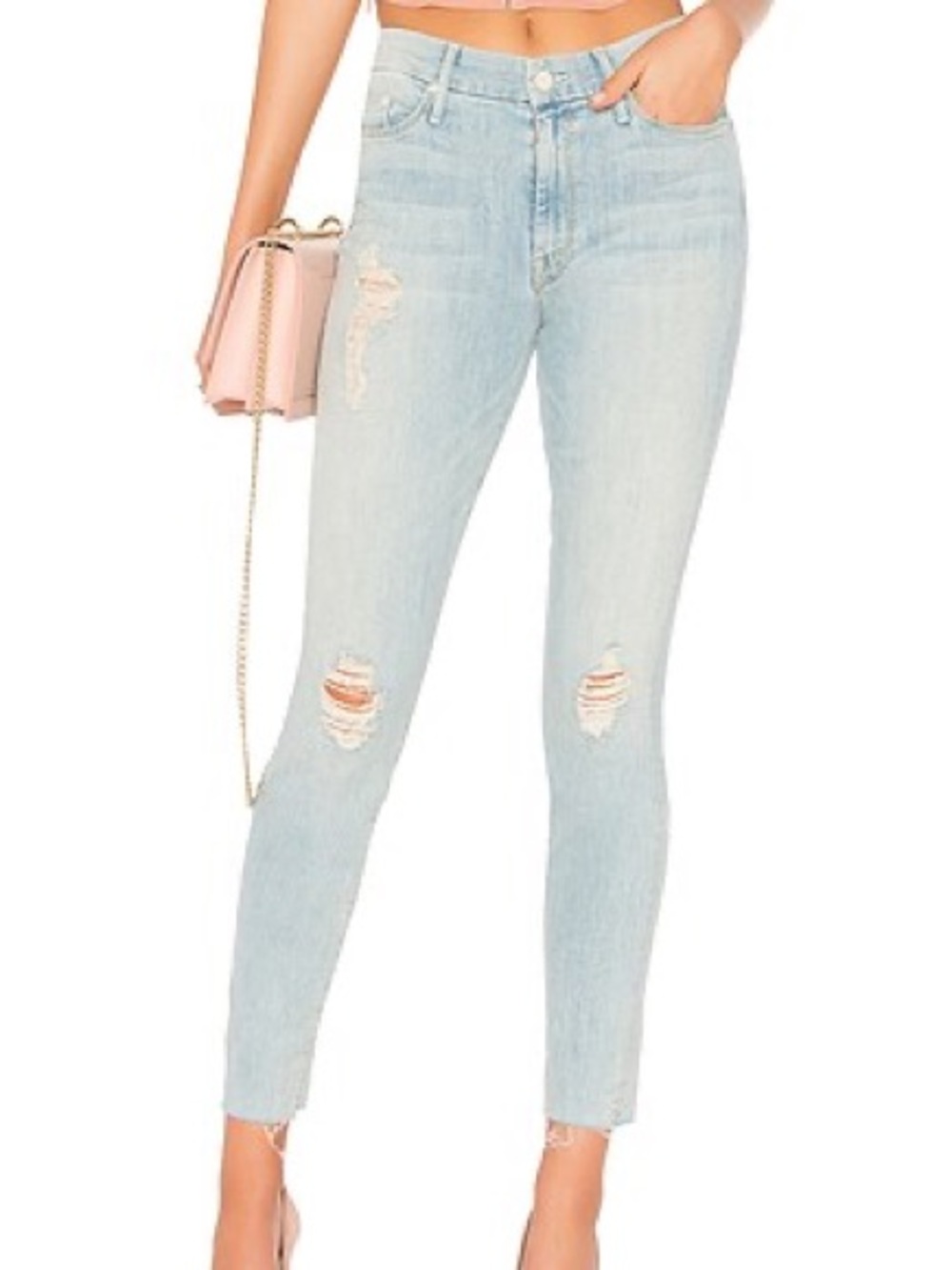 MOTHER The Looker Ankle Fray Jeans